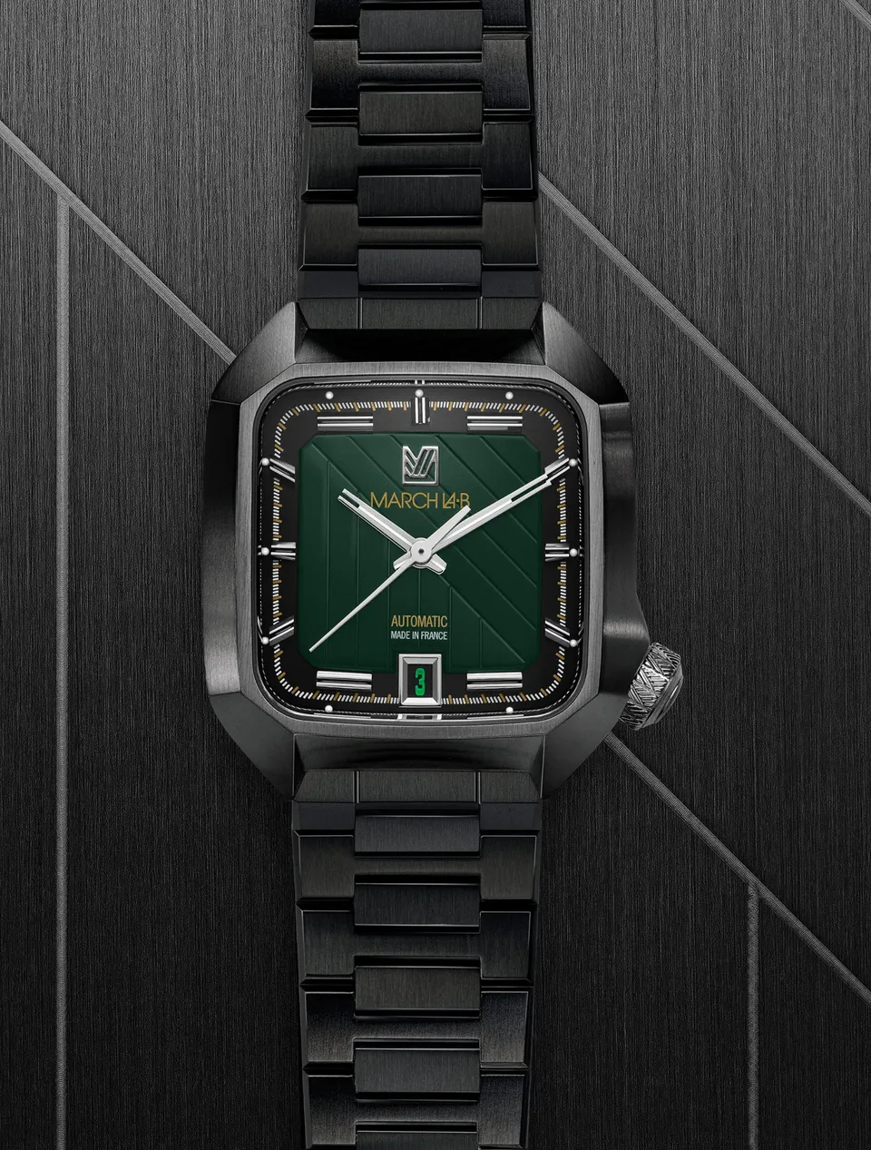 march-la-b-am2-slim-automatique-ultimate-montre-homme-36-mm-cadran-vert image 1