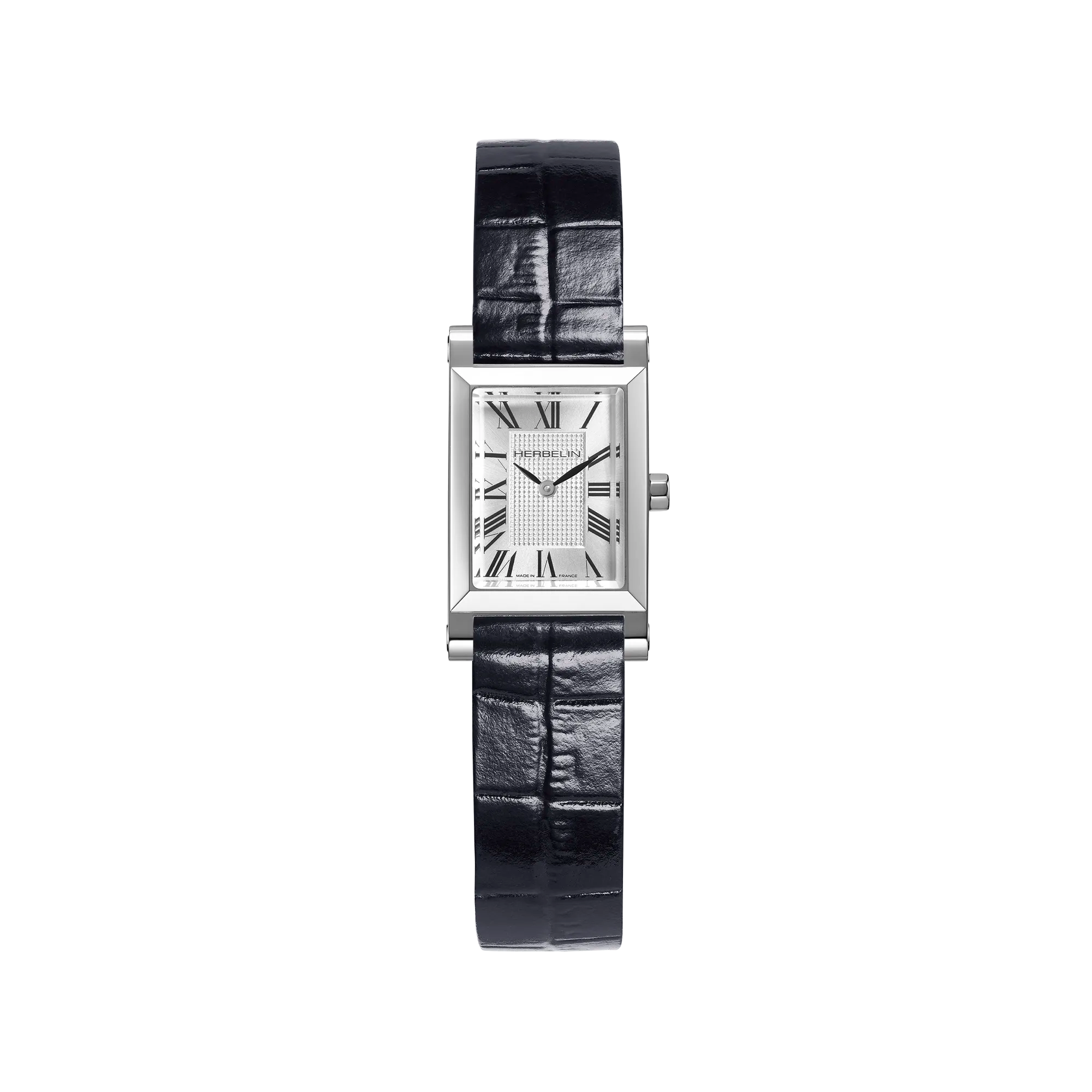 herbelin-antar-s-quartz-originale-montre-femme-acier-cuir-bleu image 1