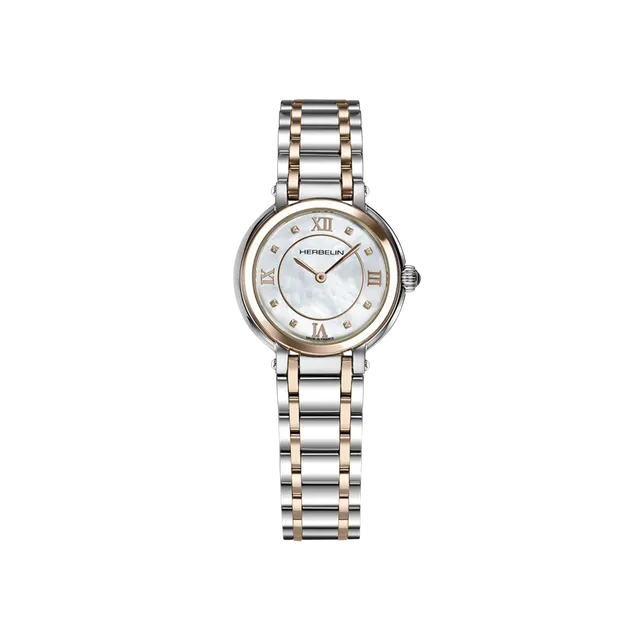 herbelin-galet-quartz-montre-femme-pvd-or-rose-zirconium image 1