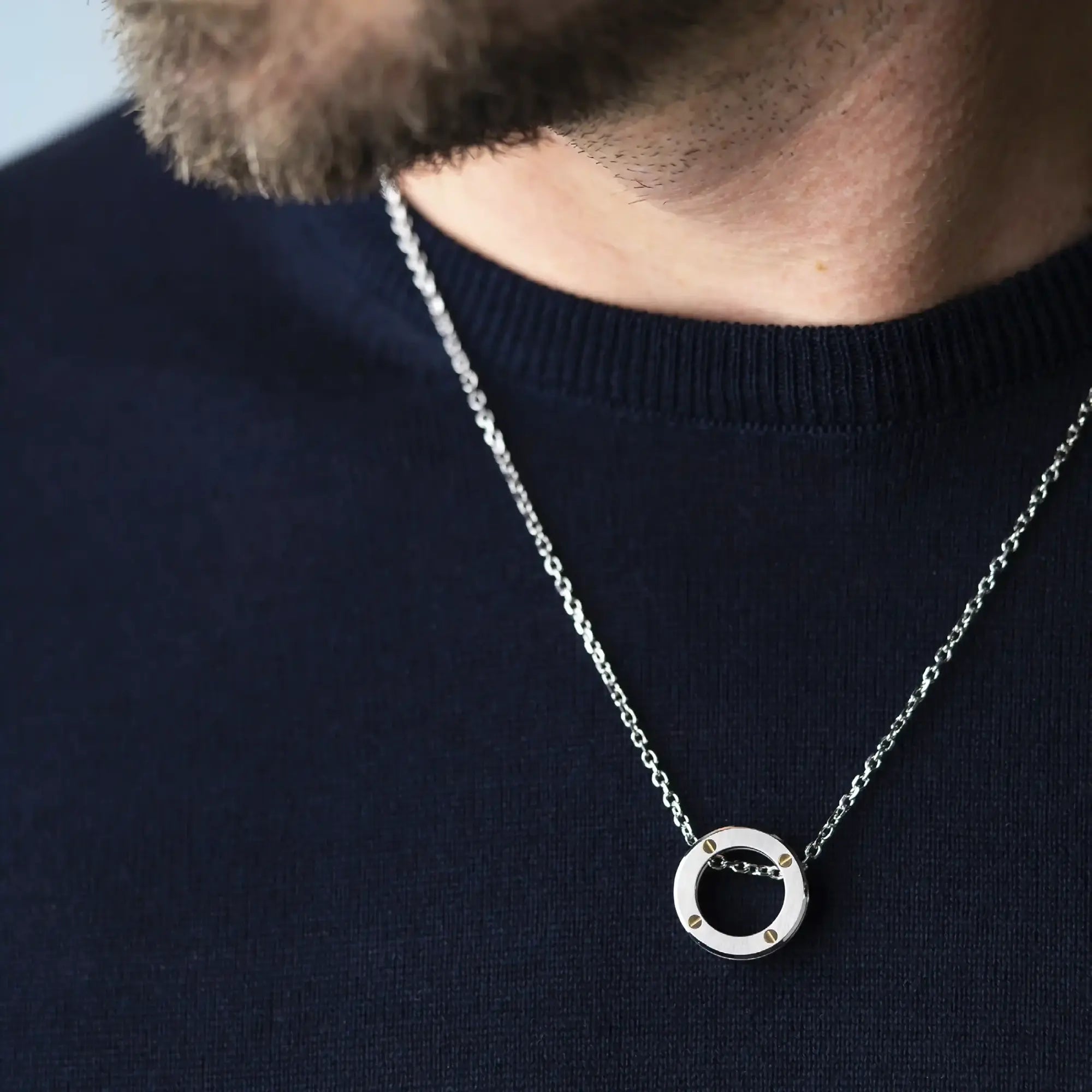 herbelin-bijoux-newport-collier-duo-homme-acier-bross-or-jaune-375 image 2