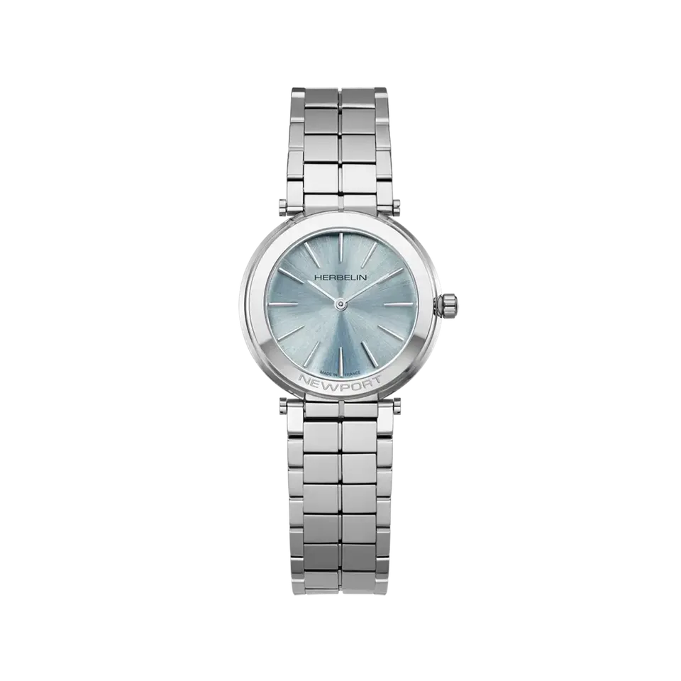 herbelin-newport-slim-femme-quartz-bleu-arctique-acier-5-85-mm image 1