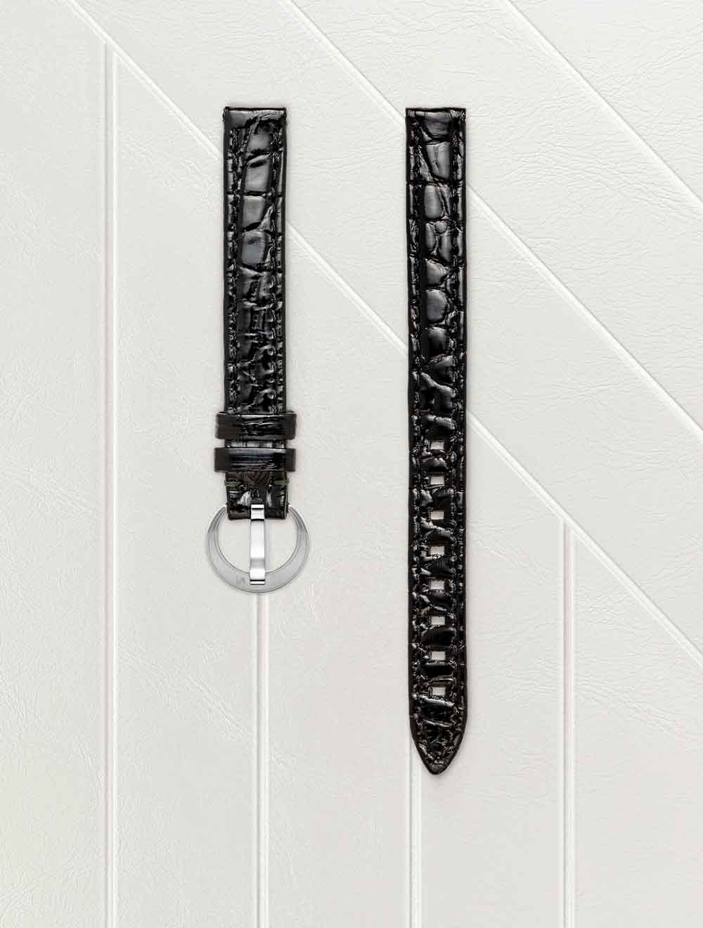 march-la-b-bracelet-alligator-noir-10-mm-femme-lady-volante image 1