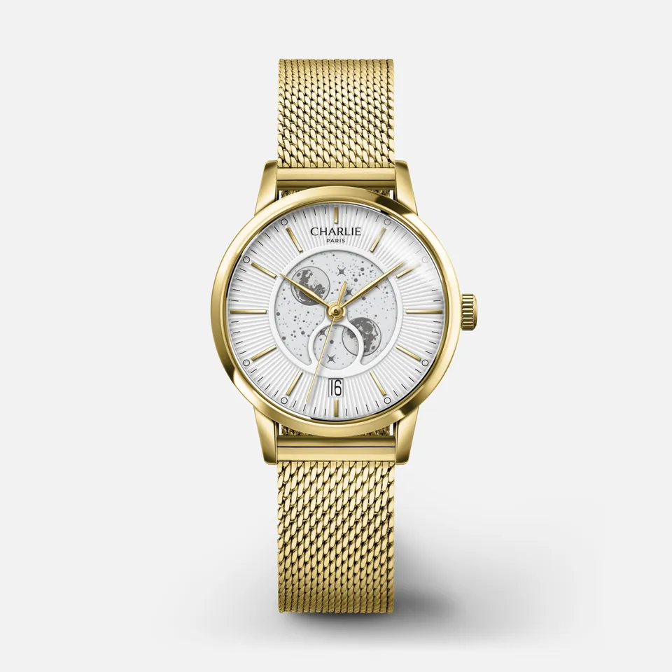 charlie-paris-sully-phase-de-lune-montre-femme-dor-30-mm image 1